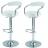 Tabourets de bar Big jazzy blanc avec accoudoirs (X2)