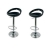 Tabourets de bar design Sit Up Black (X2) Couleur Noir Matière PVC