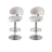 Tabourets de bar PERFECT COMFORT blancs (X2)