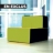 Toss, pouf cube convertible en tissu Sunbrella