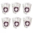 Verres design Script Violet (X6) Couleur Multicolore Matière Verre