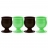 Zak designs Coquetiers - Set de 4 - Earth : Chocolat/Vert