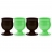 Zak designs Coquetiers - Set de 4 - Earth : Chocolat/Vert